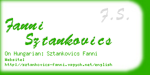 fanni sztankovics business card